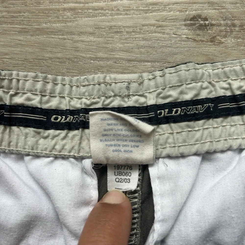 VTG Old Navy 2003 Olive Green Cargo Shorts Boys Size‎ 14